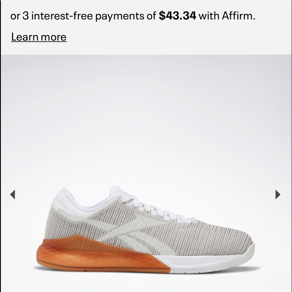 Women’s Size 6.5 Reebok Nano 9